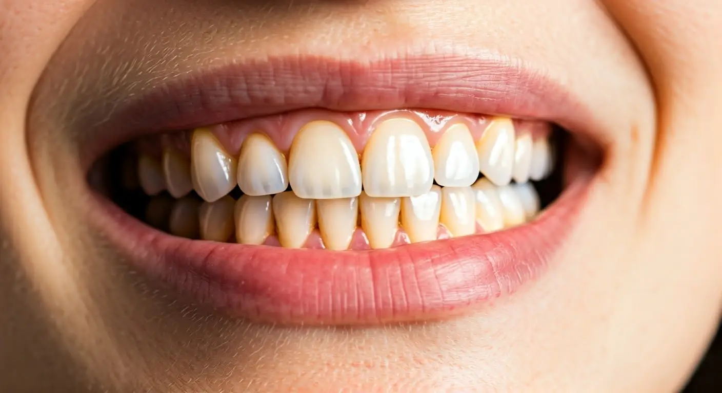 Close-up of a loose dental crown